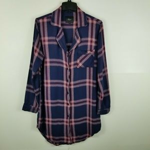 Rails Women Plaid Shirt Dress Tunic Button Down
